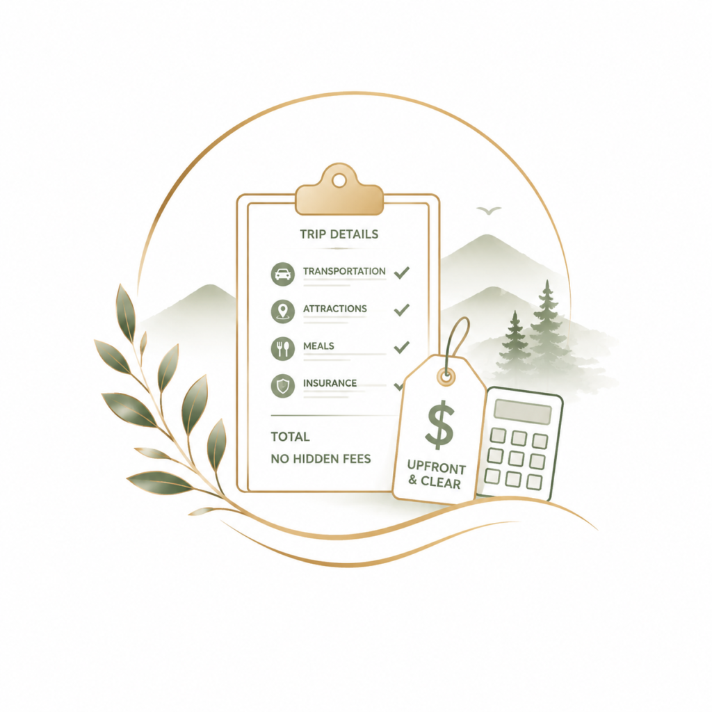Transparent travel pricing with clear costs and no hidden fees