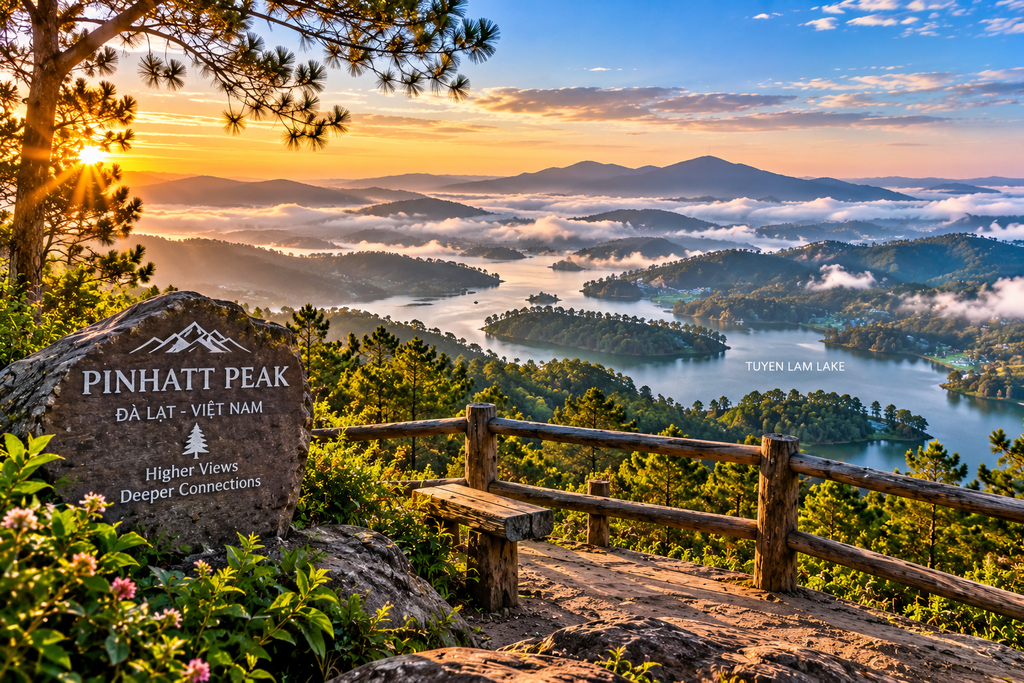 Pinhatt Peak overlooking Tuyen Lam Lake near Da Lat