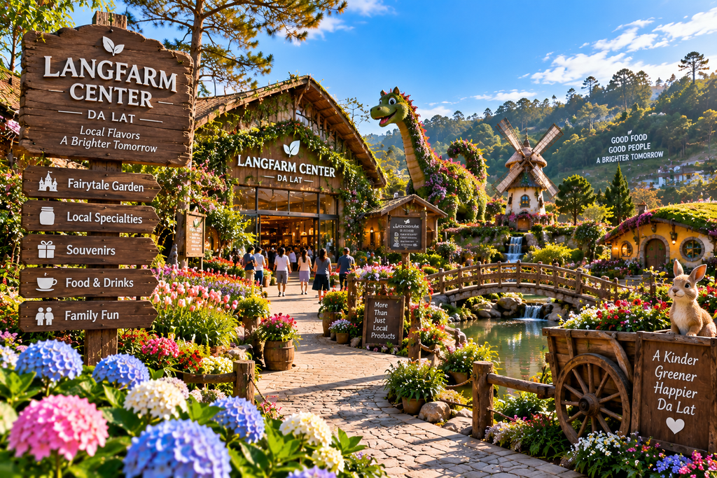 Langfarm Center fairytale garden and family attraction in Da Lat Vietnam