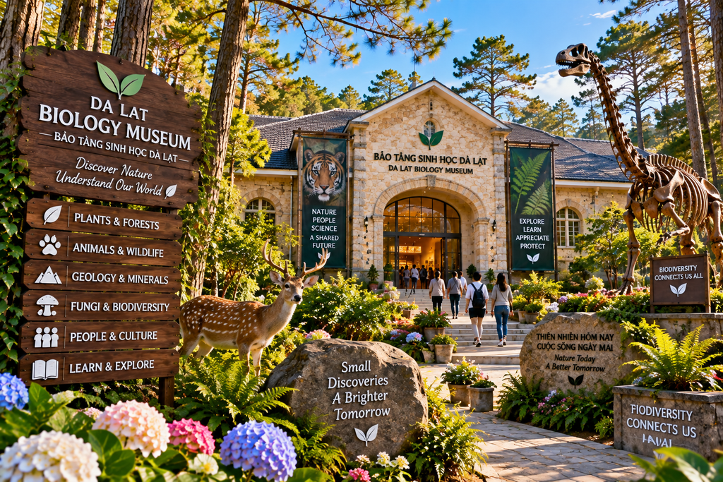 Da Lat Biology Museum with Central Highlands biodiversity exhibits in Vietnam