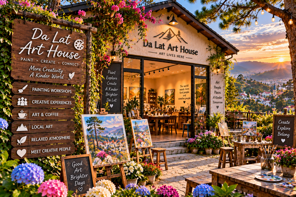 Da Lat Art House painting and creative workshop in Da Lat Vietnam